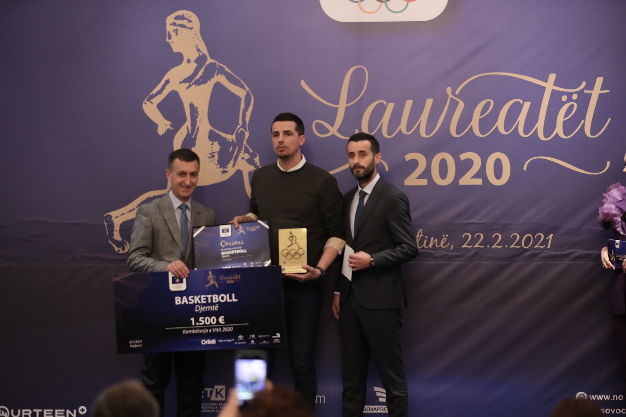 Kombëtarja e basketbollit (M), më e mira e Vitit 2020 nga KOK-u